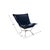 Textile Komodo Navy Puff Chair and Frame For Sale - Image 7 of 7