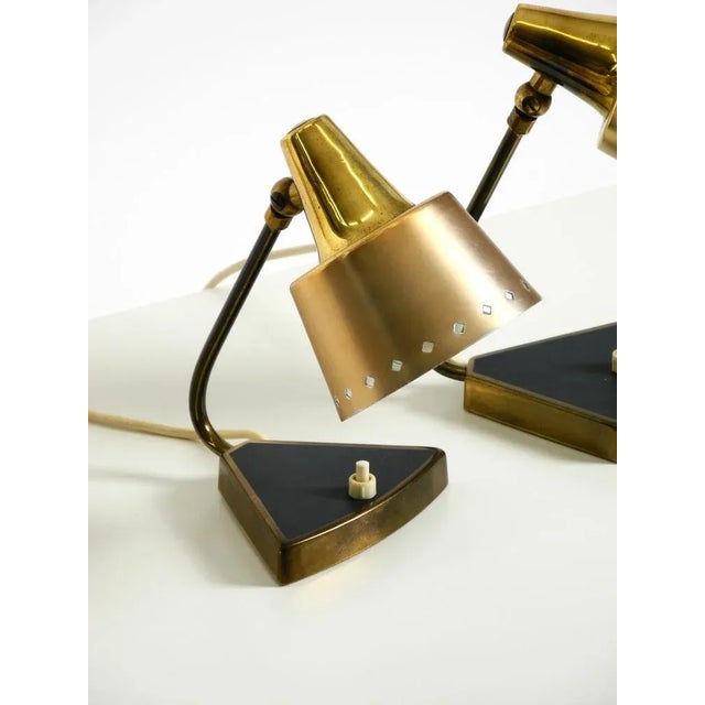 Mid-Century Modern Brass Table Lamps, 1950s, Set of 2 For Sale - Image 14 of 18