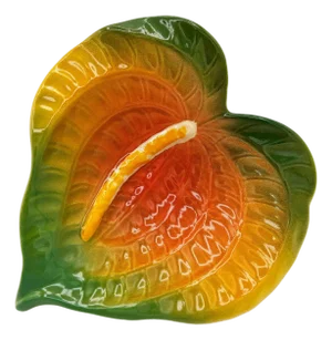 Mid-Century Anthurium Ceramic Candy Dish by Tropical Clay Hawaii