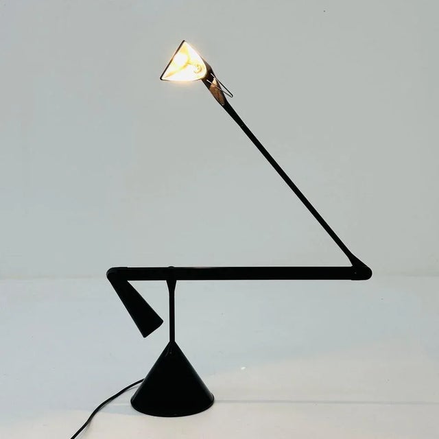 Modern vintage table lamp or desk lamp or architect lamp designed by Walter A. Monici for Lumina, Italy. Marked A...