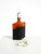 Ceramic Table Lamp in Red and Black by Kaiser Leuchten, 1960s For Sale - Image 12 of 17