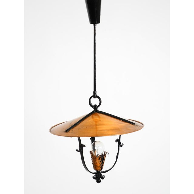 Large Vintage Pendant Lights in Heavy Metal and Copper, 1930s, Set of 2 For Sale - Image 4 of 18