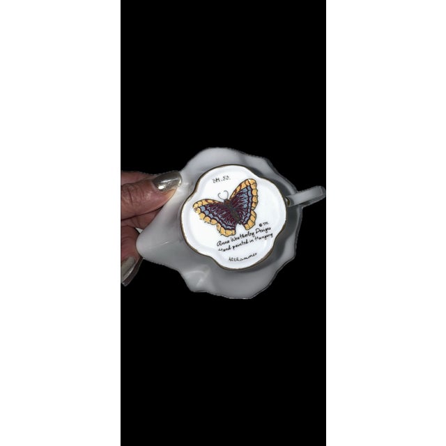 2000 - 2009 Anna Weatherely Butterfly Spring in Budapest Handpainted Porcelian Series Cream & Sugar With Serving Trey For Sale - Image 5 of 10