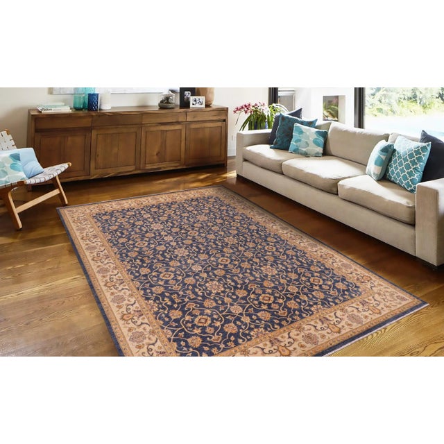 "Enhance the ambiance of your home with this magnificent Persian-influenced Turkish hand-knotted rug made by skilled...