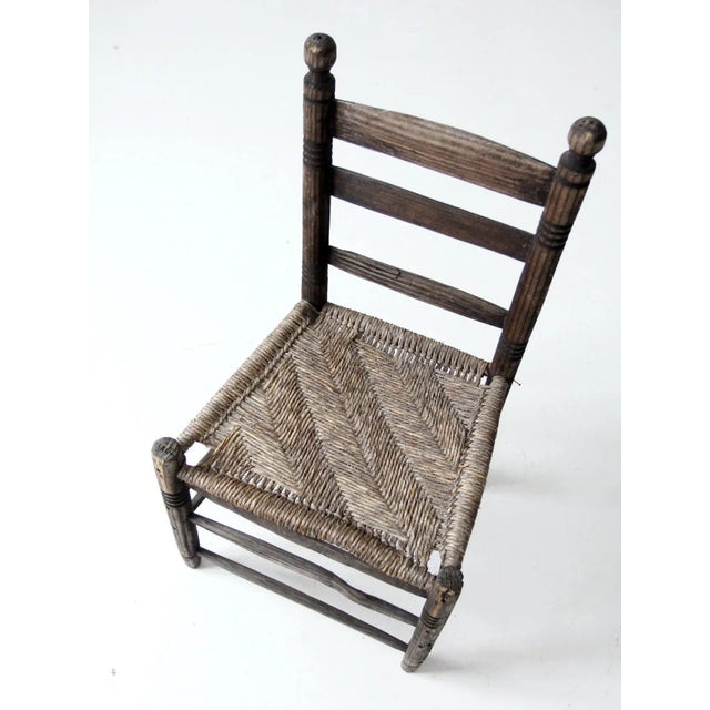 Antique Rush Seat Chair Chairish