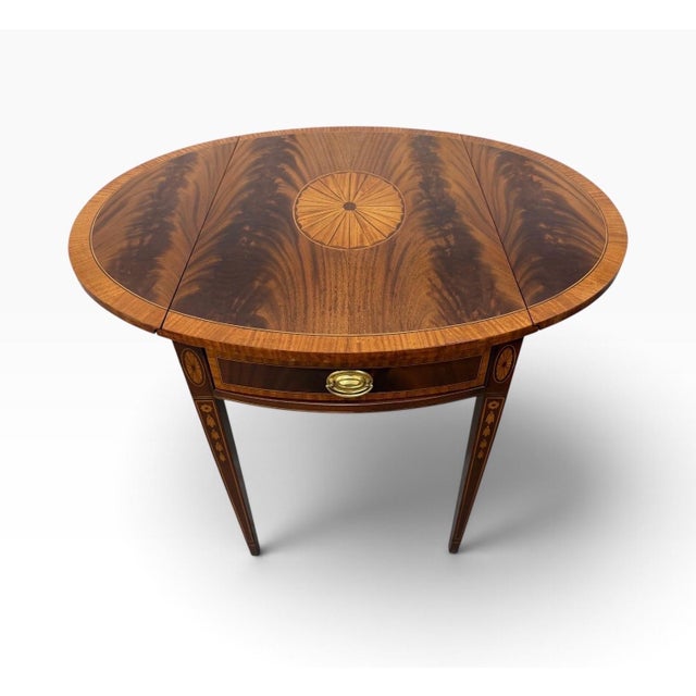 Vintage Council Craftsman Mahogany Pembroke Side Table - Refinished! For Sale - Image 9 of 11