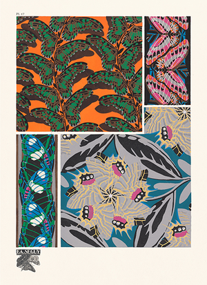 "Butterflies" Plate 17 Reproduction Print After E. A. Seguy