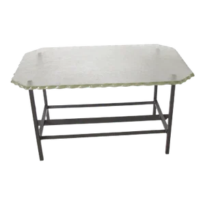 Pietro Chiesa for Fontana Arte Glass Slab and Metal Coffee Side Table