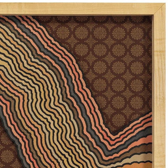 Henry Pearson, Untitled Mod Op Art 1967 Painting on Silk For Sale - Image 4 of 4