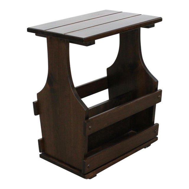 Vintage Wood Magazine Rack Chairish