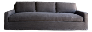 Custom Made to Order Slip Covered Maxwell Sofa 110" With Down Wrapped Cushions