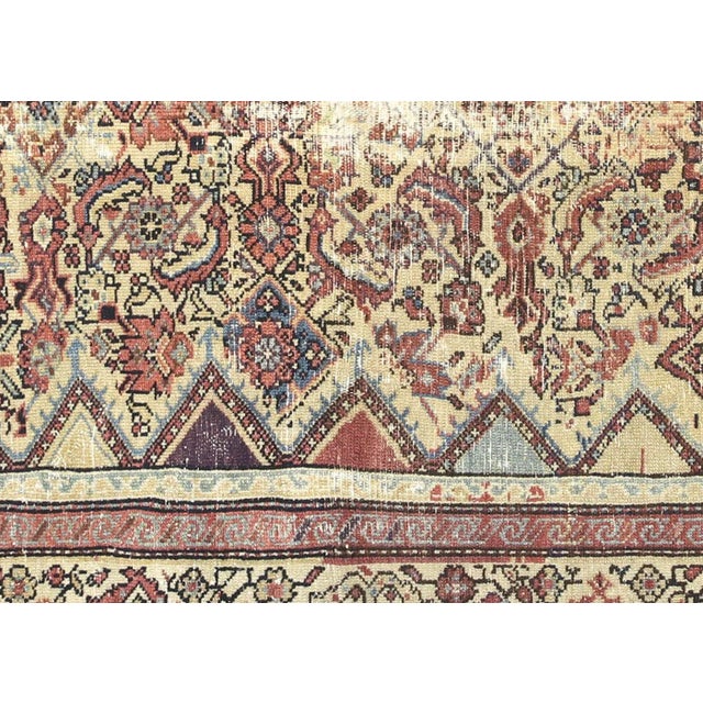 1940s Persian Melayer Rug. Hand woven in the Hamadan region of Iran. Distressed and refinished in the U.S. These...