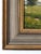 Original antique oil painting created in 1923, shows a landscape with a sandy path leading through golden fields toward a...
