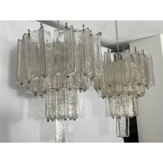 Mid-Century Murano Glass Chandeliers by Toni Zuccheri for Venini, Set of 2 For Sale - Image 8 of 18