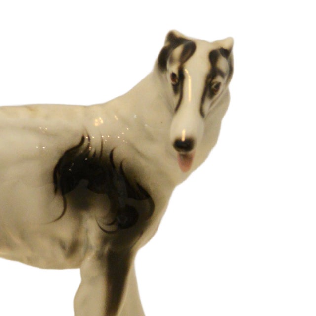 Capture the peak of mid-century canine elegance with this vintage Austrian porcelain Borzoi figurine. Hand-painted with...