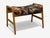 Mid-Century Modern Danish Modern, Aztec Fabric, Light Stained Wood, Footstool, Denmark, 1950s For Sale - Image 3 of 8