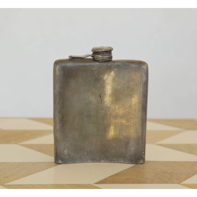 Meriden Brittania Co, #1314 Silver Plated Whiskey Hip Flask Mark reads "Meriden B. Co - International S. Co - 1314" Made...