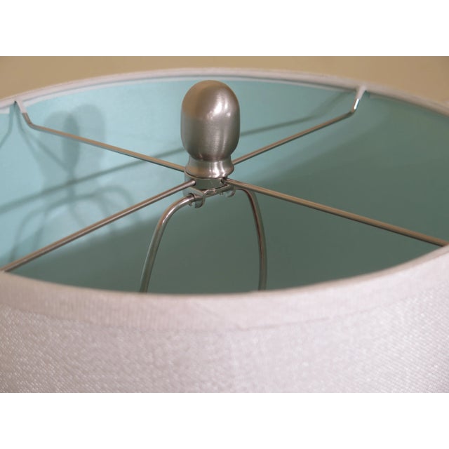 Modern Modern Design Blown Glass Table Lamps with Shades - a Pair For Sale - Image 3 of 9