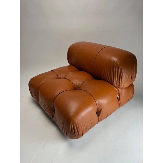 Camaleonda Lounge Chairs in Cognac Leather by Mario Bellini for B&b Italia, 1973 For Sale In Phoenix - Image 6 of 14