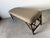 Brown Vintage McGuire Style Bamboo & Leather Binding Upholstered Bench For Sale - Image 8 of 18