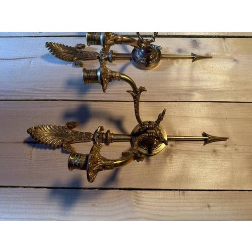 Empire Style Bronze Sconces, Set of 2 For Sale - Image 4 of 7
