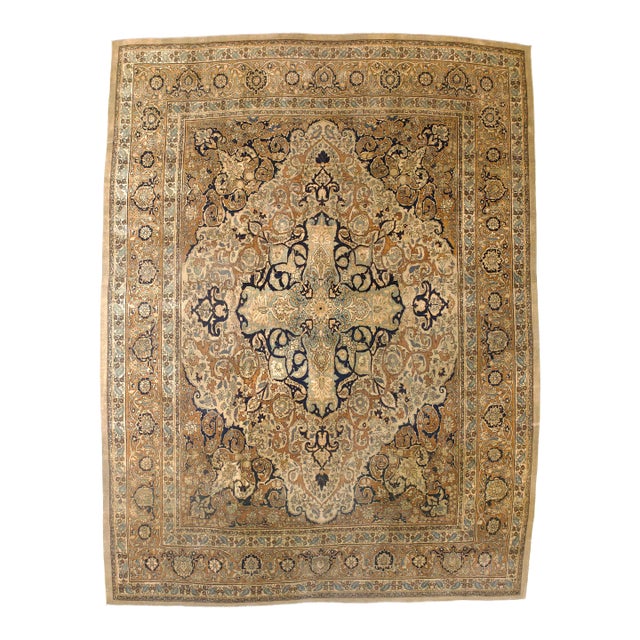 Antique Persian Haji Jalili Tabriz Rug 9’3" X 12’1" For Sale