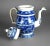 Blue Antique Stevenson Staffordshire Pottery Transferware Coffee Tea Pot For Sale - Image 8 of 11