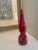 Thick Twisted Red Art Glass Bud Vase For Sale - Image 9 of 13