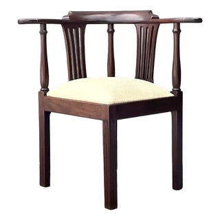 Vintage Chippendale Mahogany Corner Chair For Sale