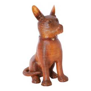 Vintage Shanghai Wicker Dog Basket or Box For Sale