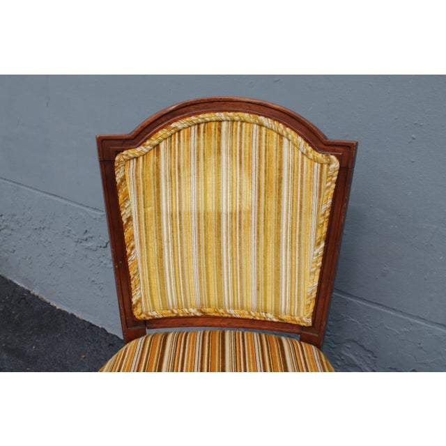Vintage Carved Wood French Side Chair C1950's For Sale - Image 4 of 8