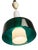 Vintage Two-Tone Pendant Light in White Opaline Glass and Green Transparent Glass, 1960s For Sale