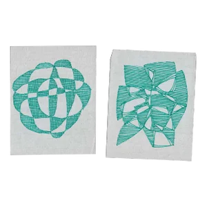 William Davis Geometric Drawing - a Pair