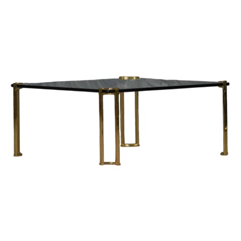 Large Vintage Bronze and Glass Coffee Table by Peter Ghyczy, Germany, 1970s For Sale