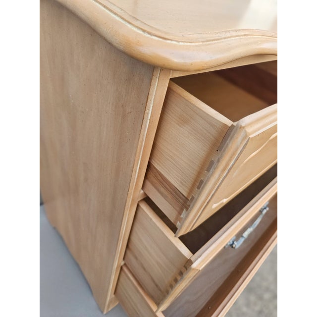 1990s Ethan Allen French Country Dresser Bachelors Chest of Drawers Console Bisque For Sale - Image 11 of 12