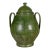 Portuguese Green Glazed Earthenware Lidded Jar For Sale