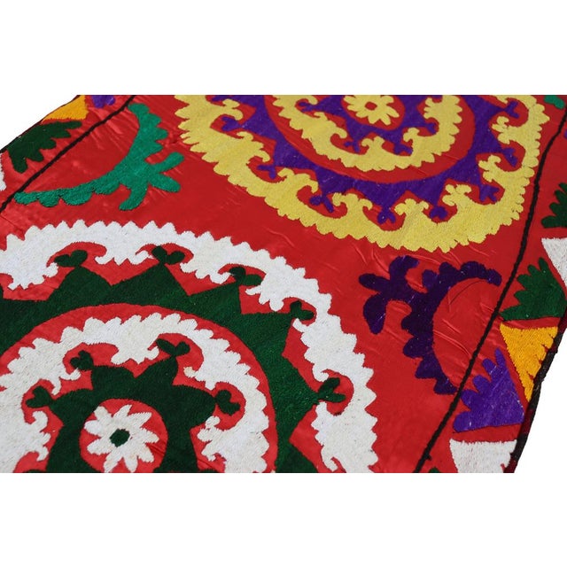 Vintage Bench with Suzani Upholstery, 1950s For Sale - Image 16 of 18