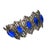 Antique Edwardian Sapphire Vauxhall Glass Bracelet Set 1910s For Sale In Orlando - Image 6 of 11