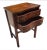 Brown Two-Drawer Serpentine Mahogany Chippendale Side Table With Stenciled Leather Top For Sale - Image 8 of 12