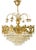 Vintage Spanish Crystal Fruit Chandelier in Orange Glass, 1970s For Sale
