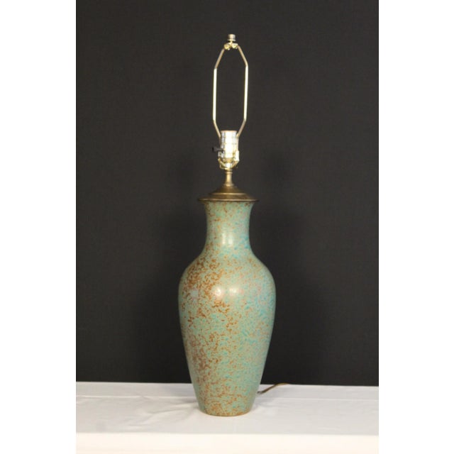 1940s 1940s Ming Style Granite Finish Table Lamp For Sale - Image 5 of 12