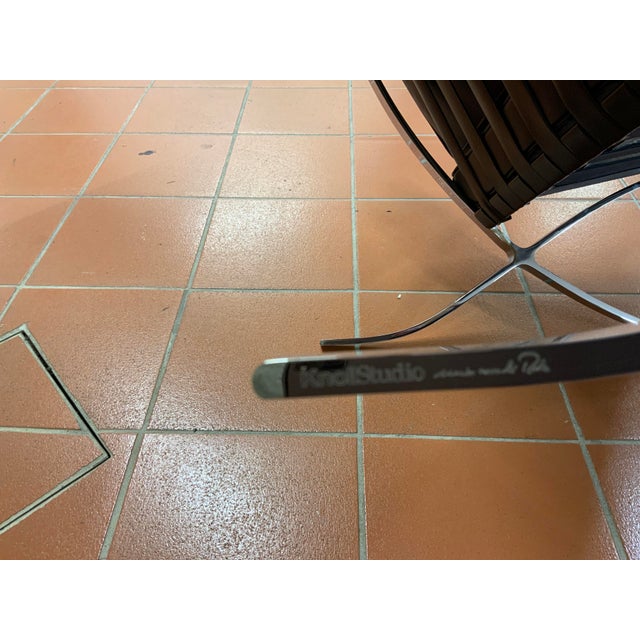 Set of Barcelona Lounge Chair and Ottoman by Ludwig Mies van der Rohe for Knoll Inc. / Knoll International, 2011 For Sale - Image 10 of 11