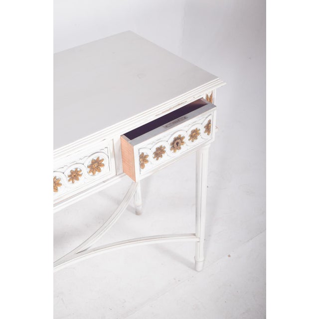 White Portuguese White Painted Console with Gilding, 1890s For Sale - Image 8 of 11
