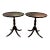 Mahogany Scallop Edge Parlor Tables by Brandt - A Pair For Sale