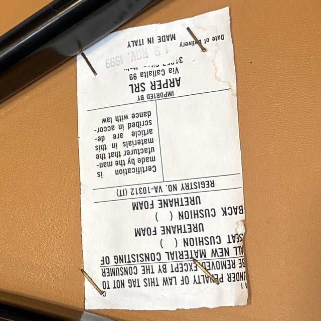 Set of 6 authentic Arper dining chairs featuring sleek, modern lines and sculptural silhouettes. Upholstered in rich...