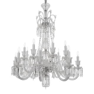 Grand 18 Arms Multi‑Tier Crystal Chandelier For Sale