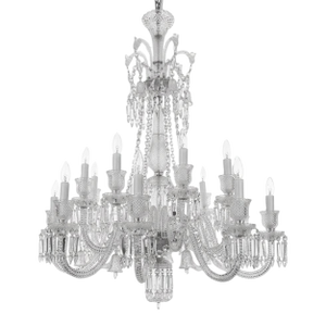 Grand 18 Arms Multi‑Tier Crystal Chandelier