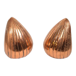Mid 20th Century Ben Seibel "Clam" Bookends in a Copper Finish