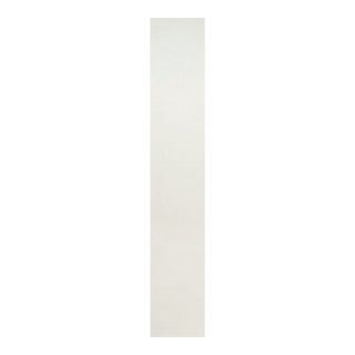 Rug & Kilim’s Oversized Contemporary Textural Solid Rug in White Tones-3x18 For Sale