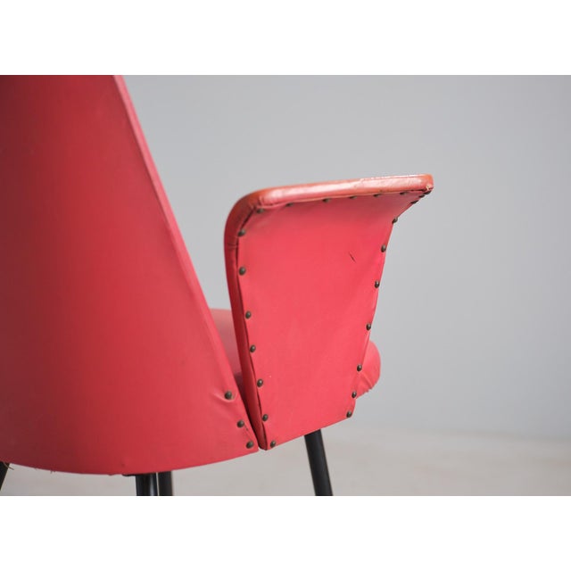 1950s Vintage Italian Desk Chair, 1950s For Sale - Image 5 of 9